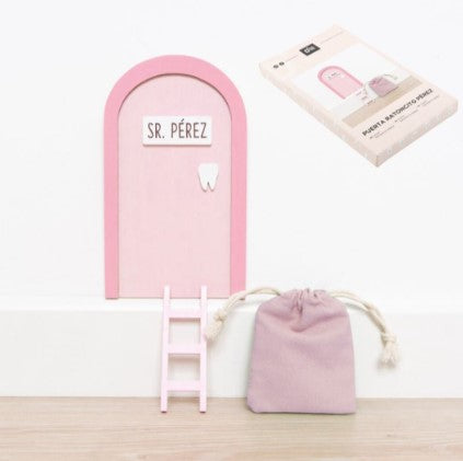 Puerta ratoncito Pérez en verde o rosa