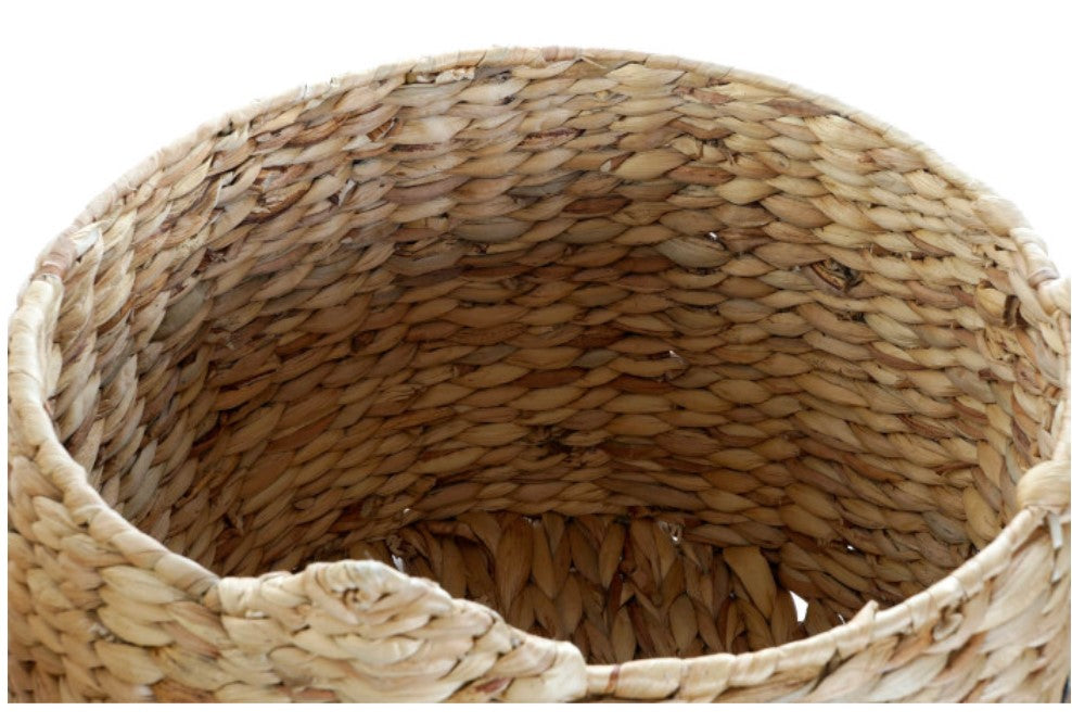 Cesto de fibras naturales con diseño de oso para habitación infantil