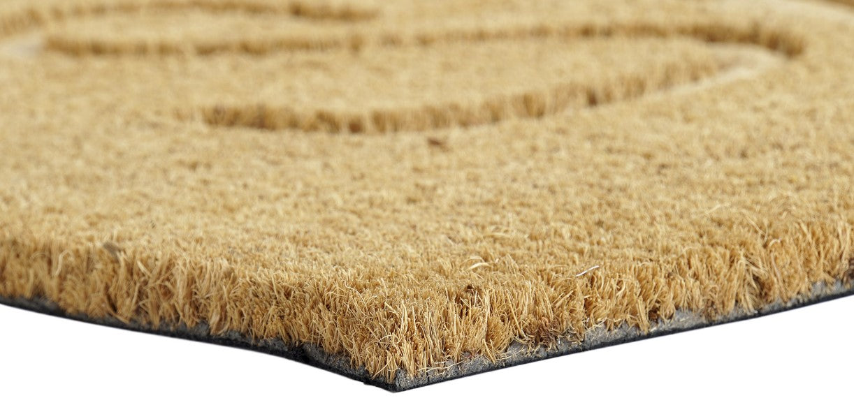 Felpudo de fibra de coco 75 x 45 x 2 cm