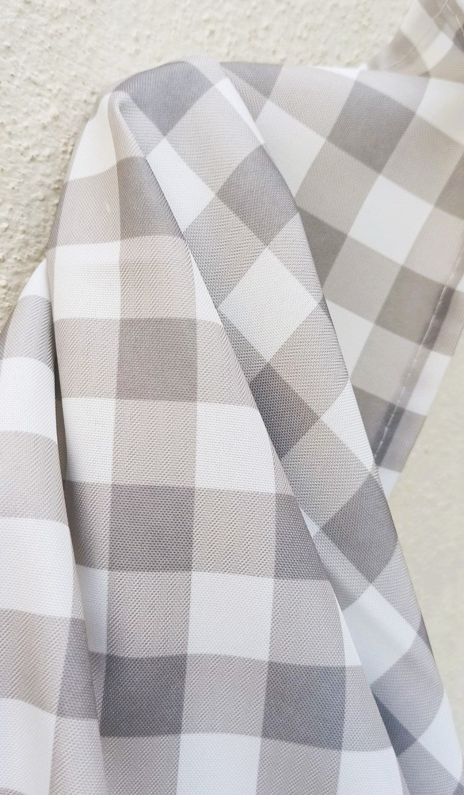 Mantel antimanchas vichy gris 150 x 200 cm