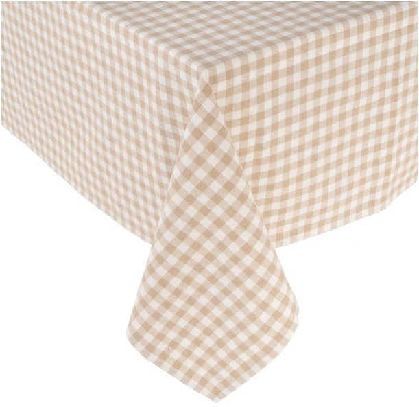 Mantel vichy rojo o beige 145 x 240 cm